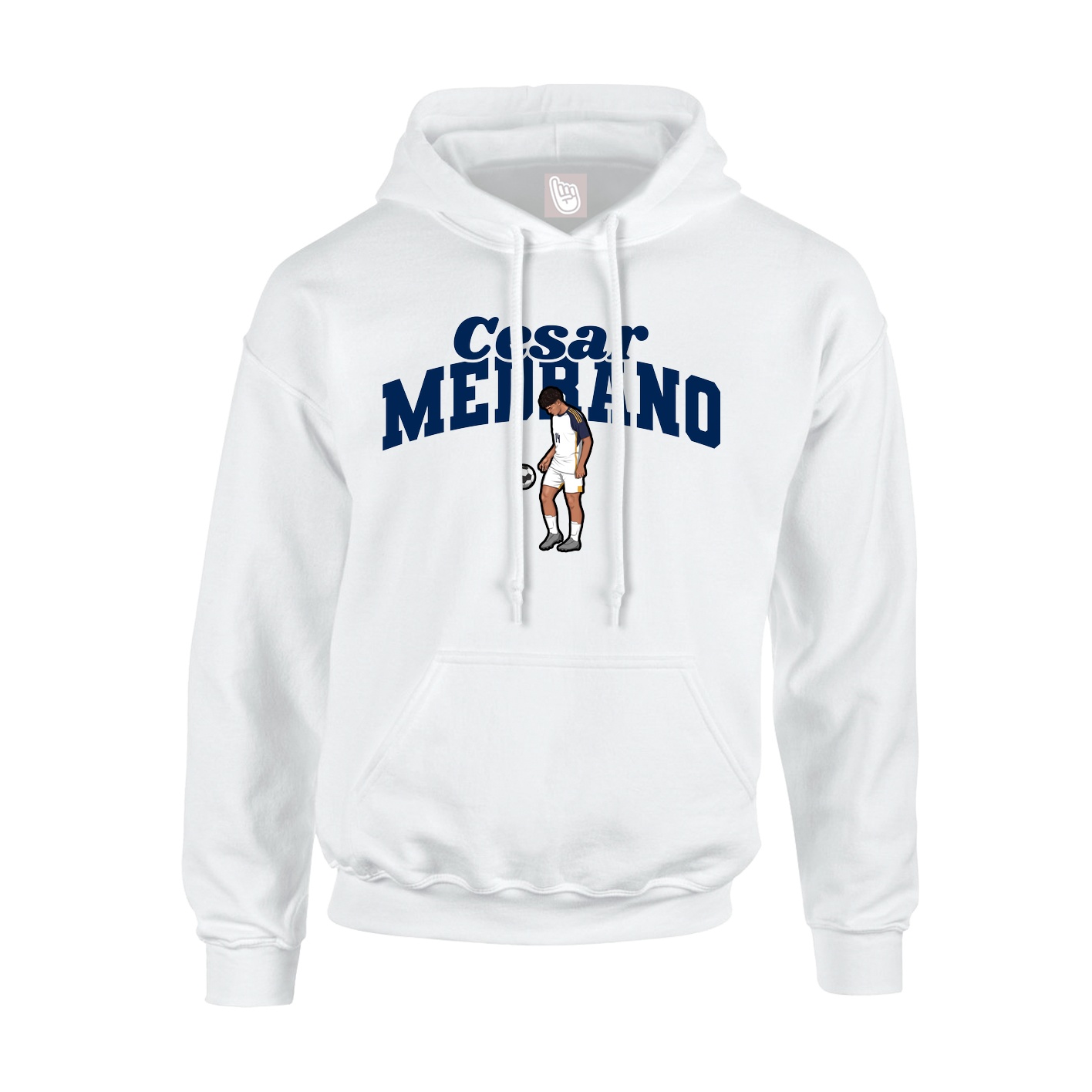 Hoodie — Signature Arch in White