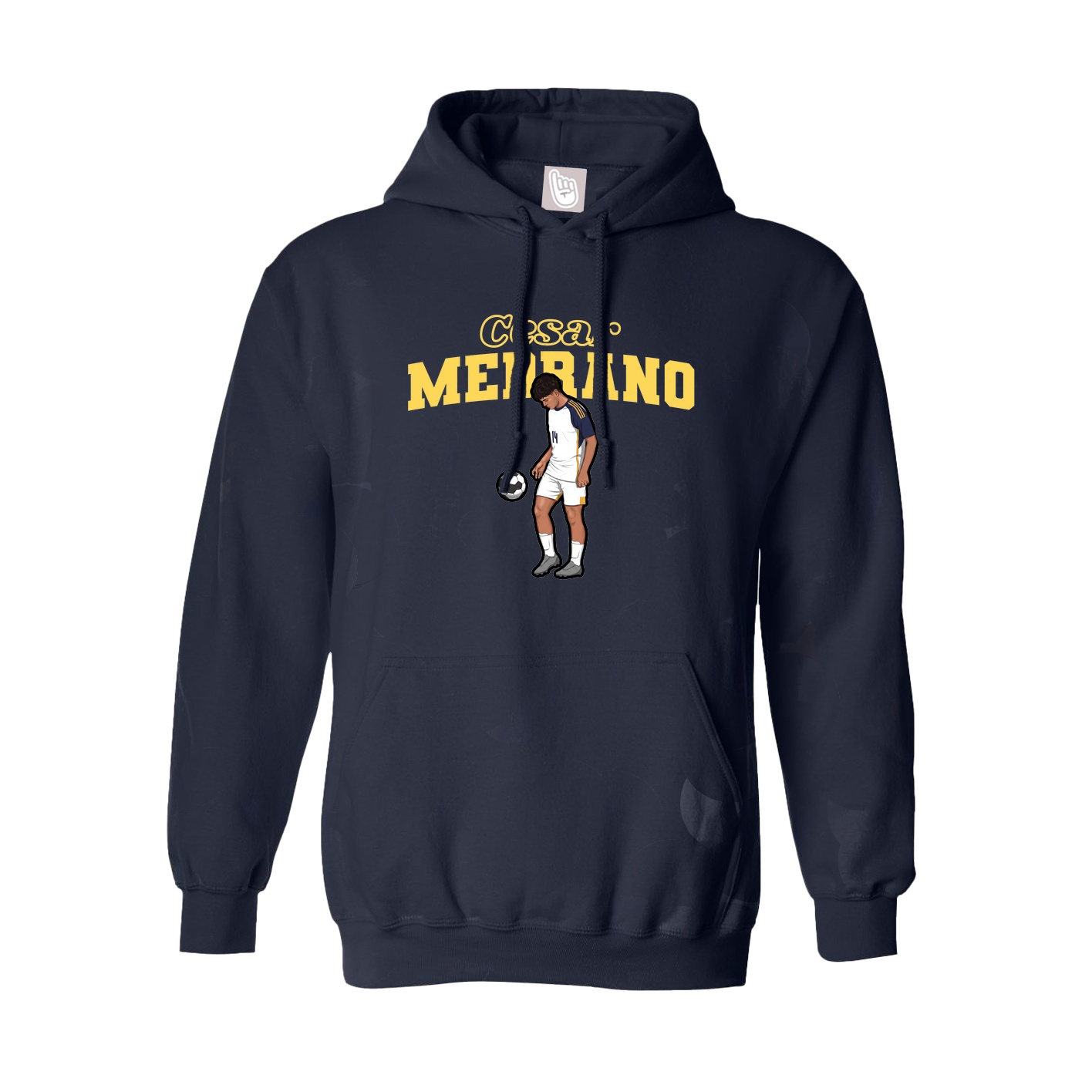 Youth Hoodie — Name Arch in Navy