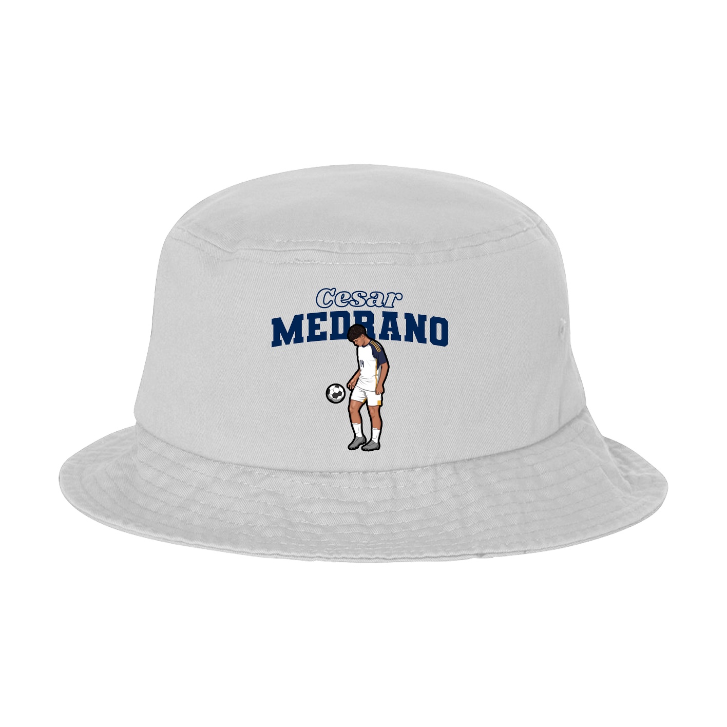 Bucket Cap — Name Arch in White