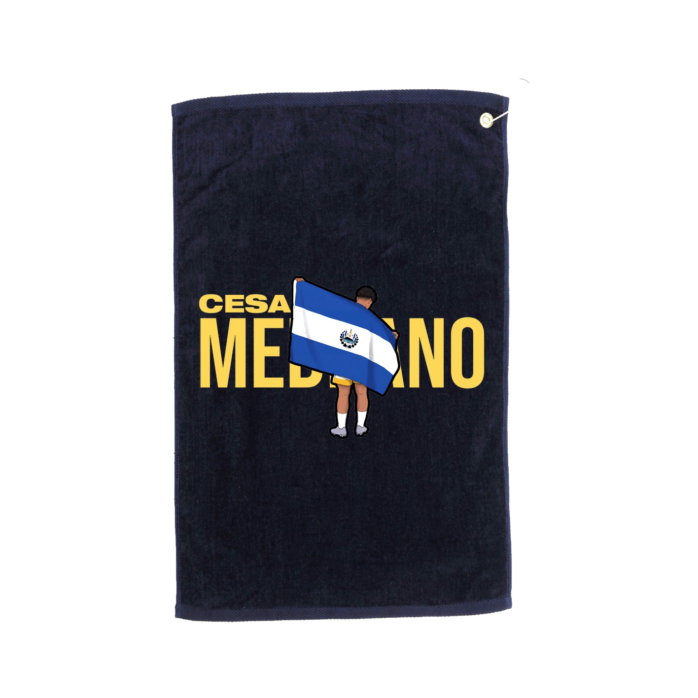 Golf Towel — Player Name in Navy