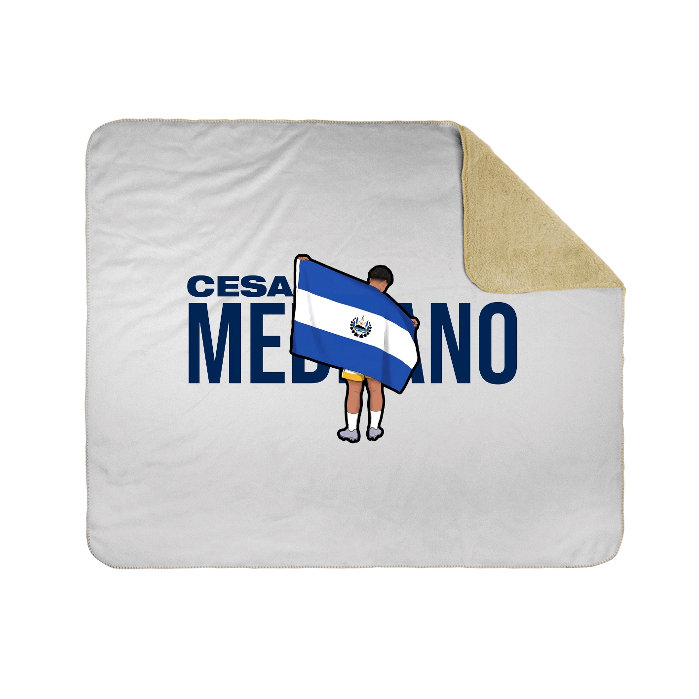 Throw Blanket — Player Name in White