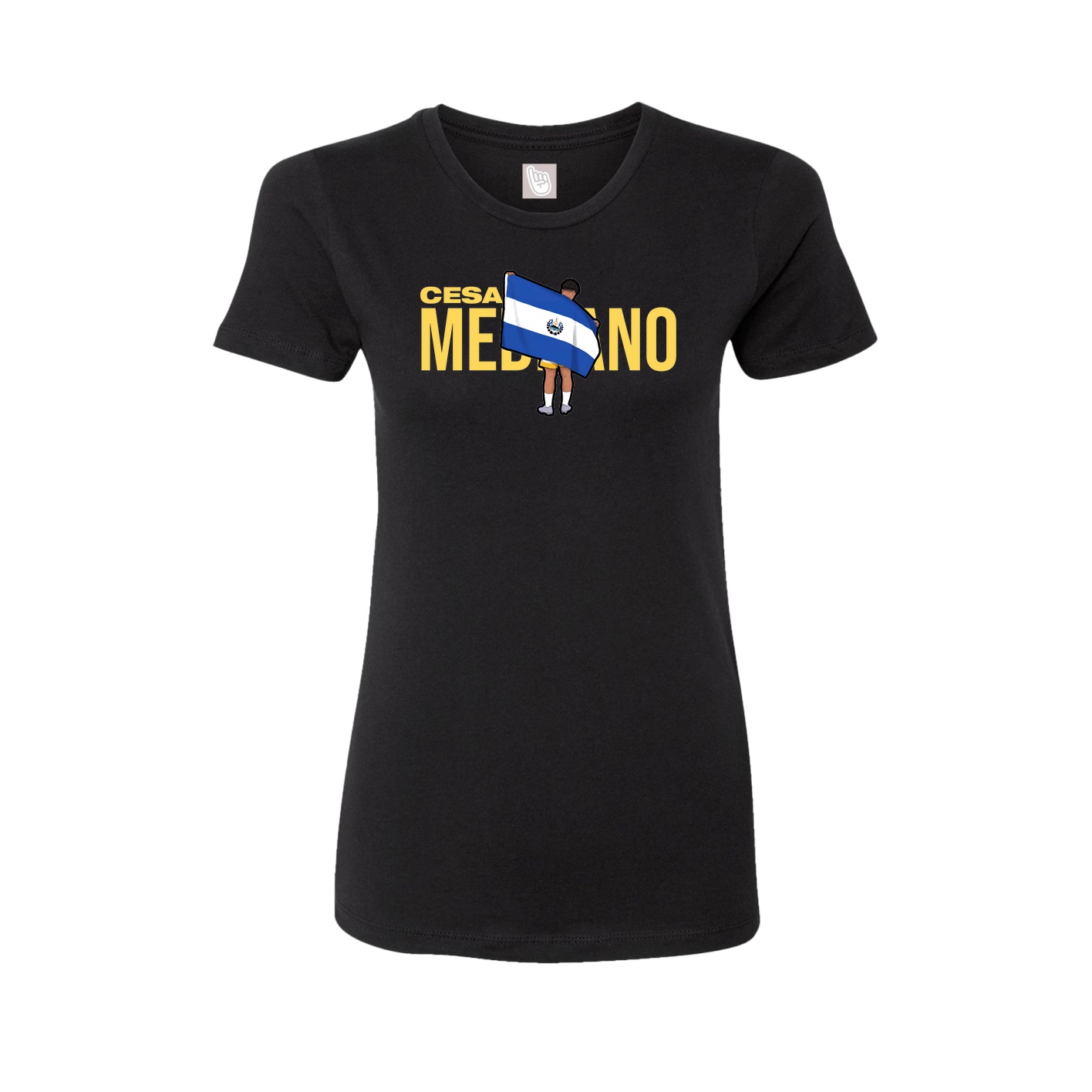 Fitted Women's Tee — Player Name in Black