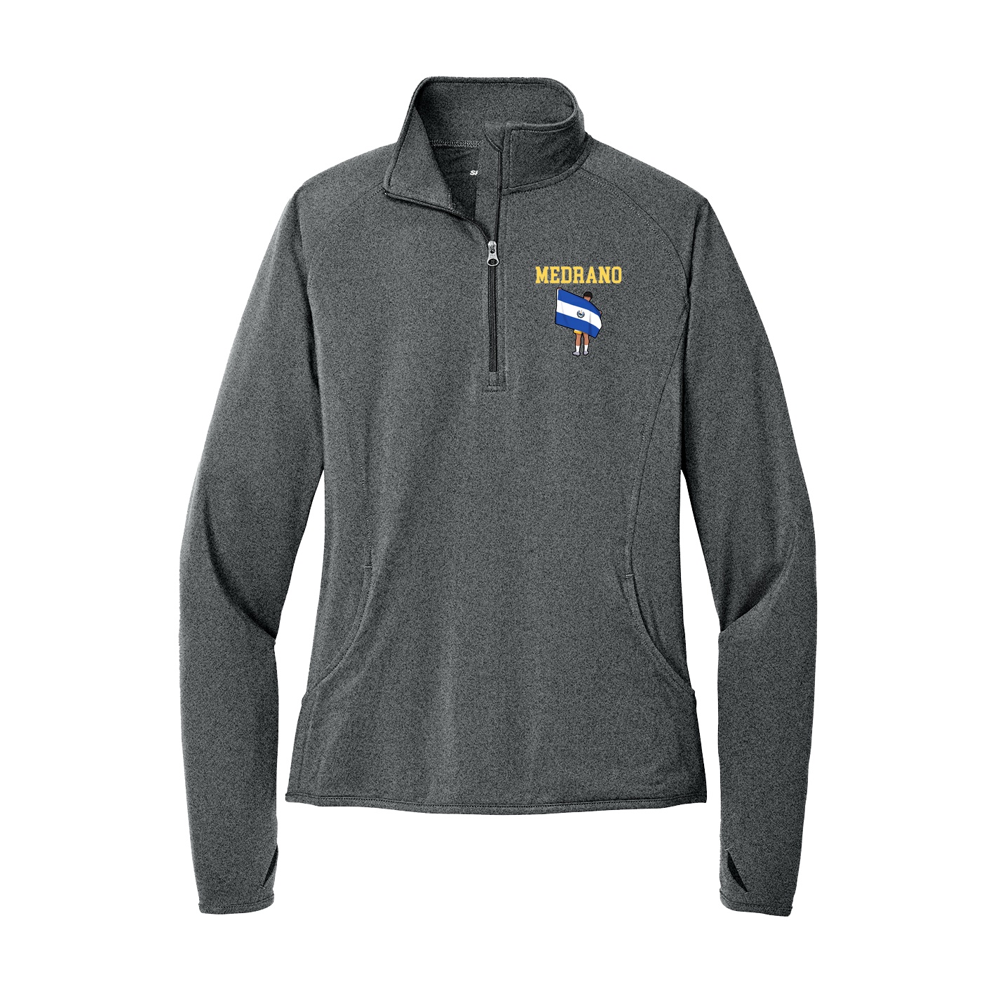 Women's Q-Zip Pullover — Shirsey in Grey