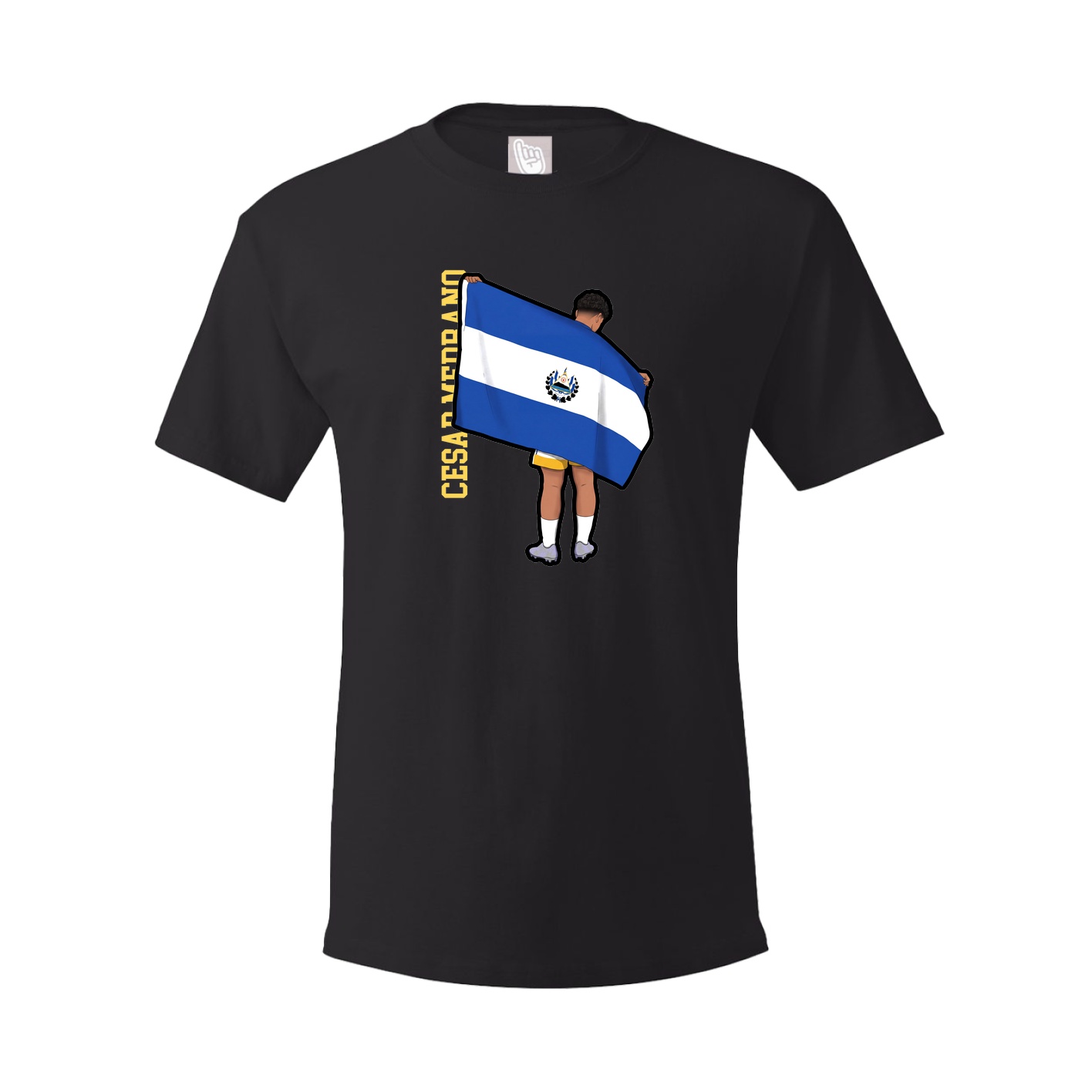 Youth Tee — Name Vertical in Black