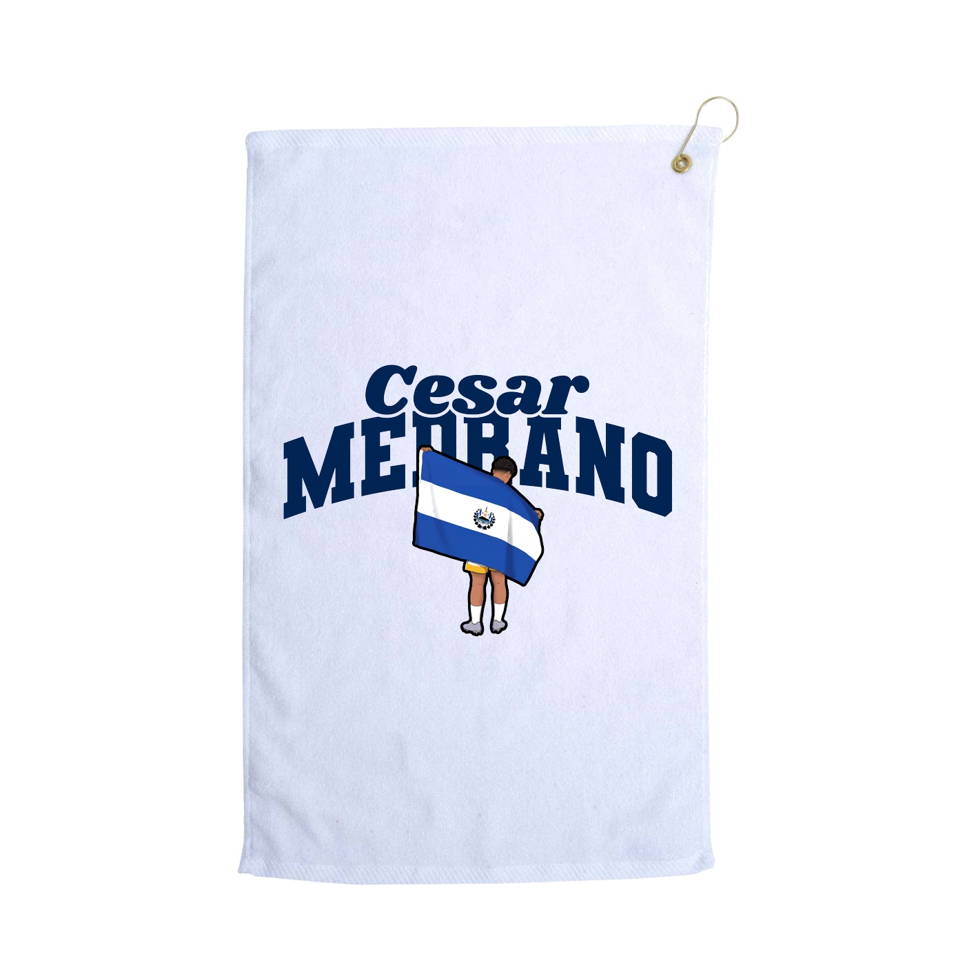 Golf Towel — Signature Arch in White