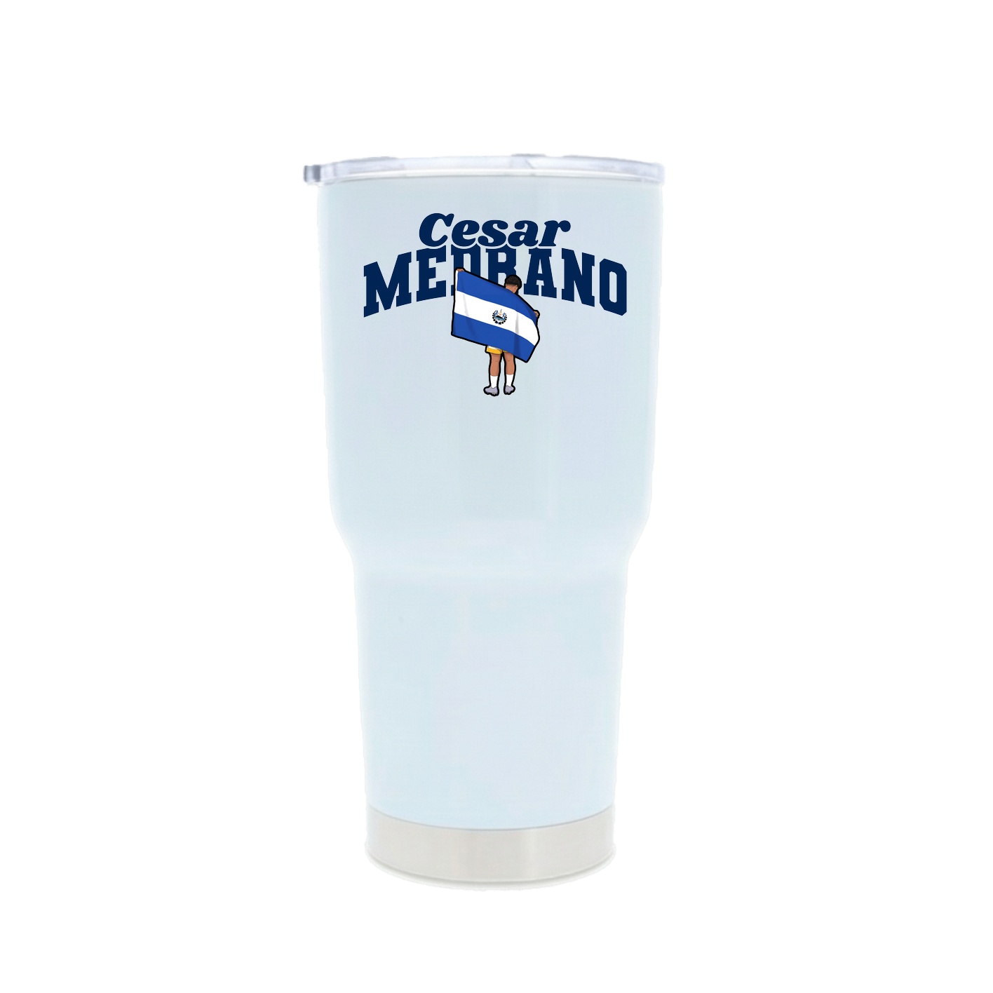 30oz Stainless Steel Tumbler — Signature Arch in White