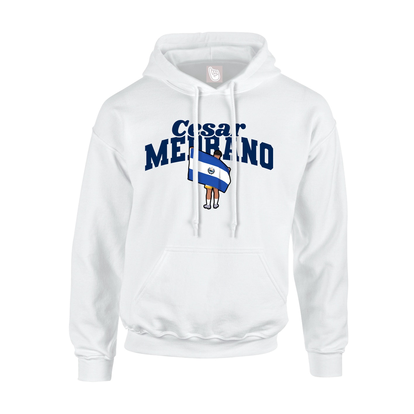 Youth Hoodie — Signature Arch in White