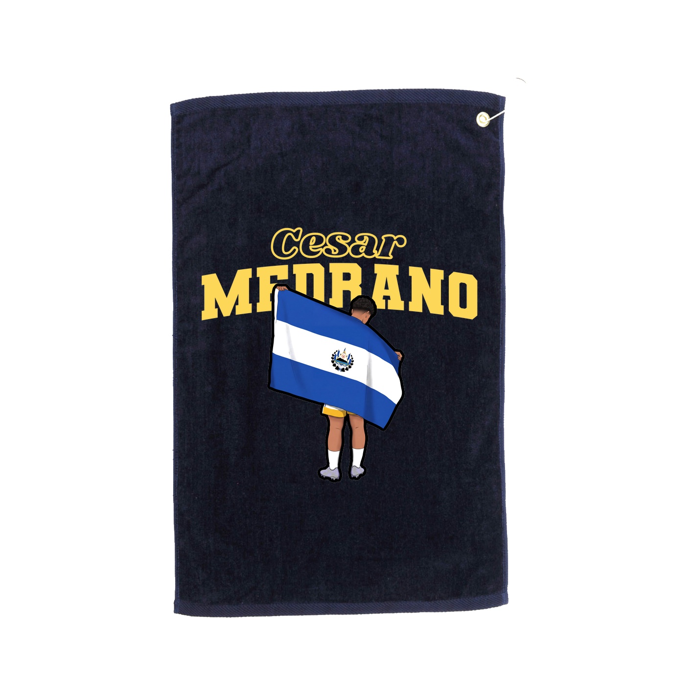 Golf Towel — Name Arch in Navy