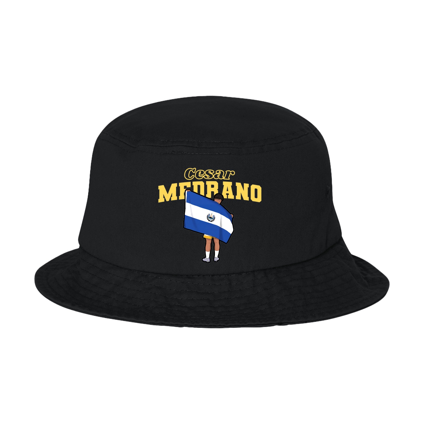 Bucket Cap — Name Arch in Black