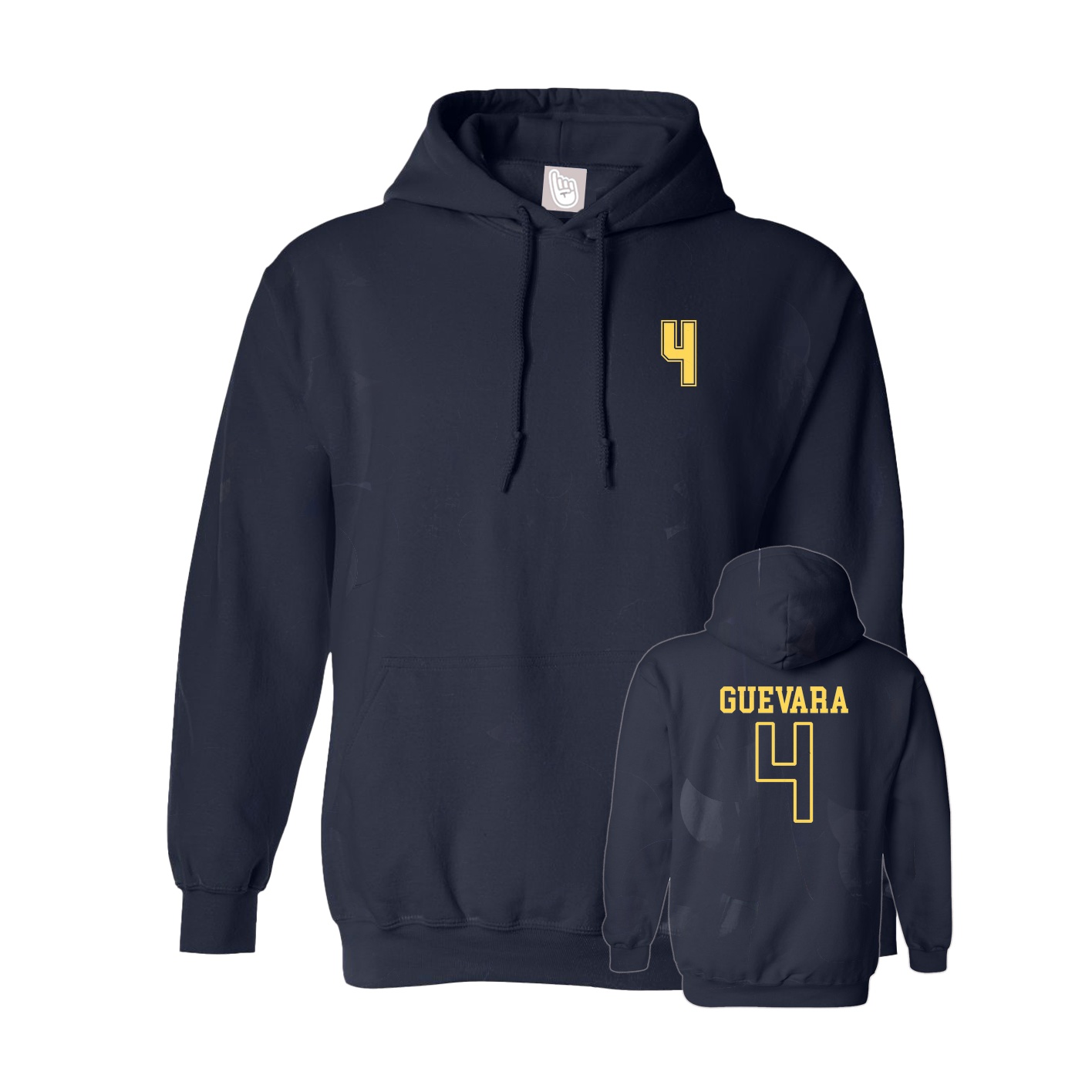 Hoodie — Chest Back in Navy