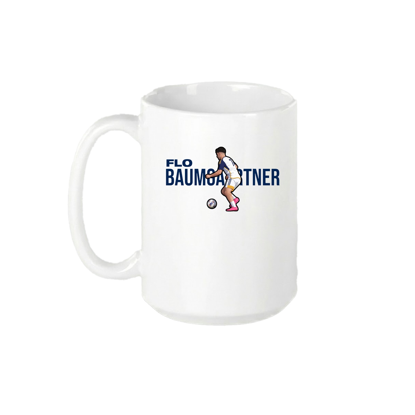 15oz Coffee Mug — Player Name in White