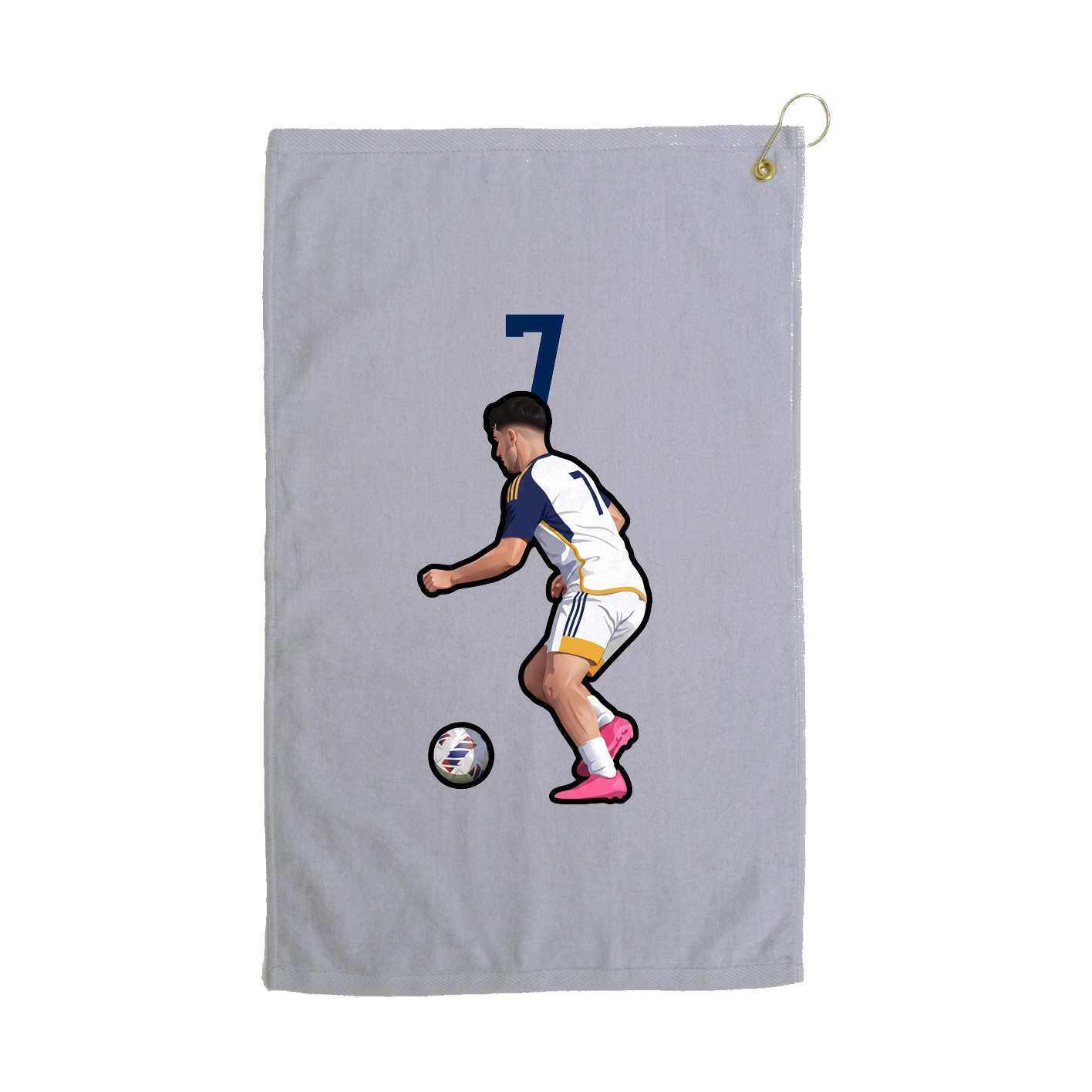 Golf Towel — Number Top in Grey
