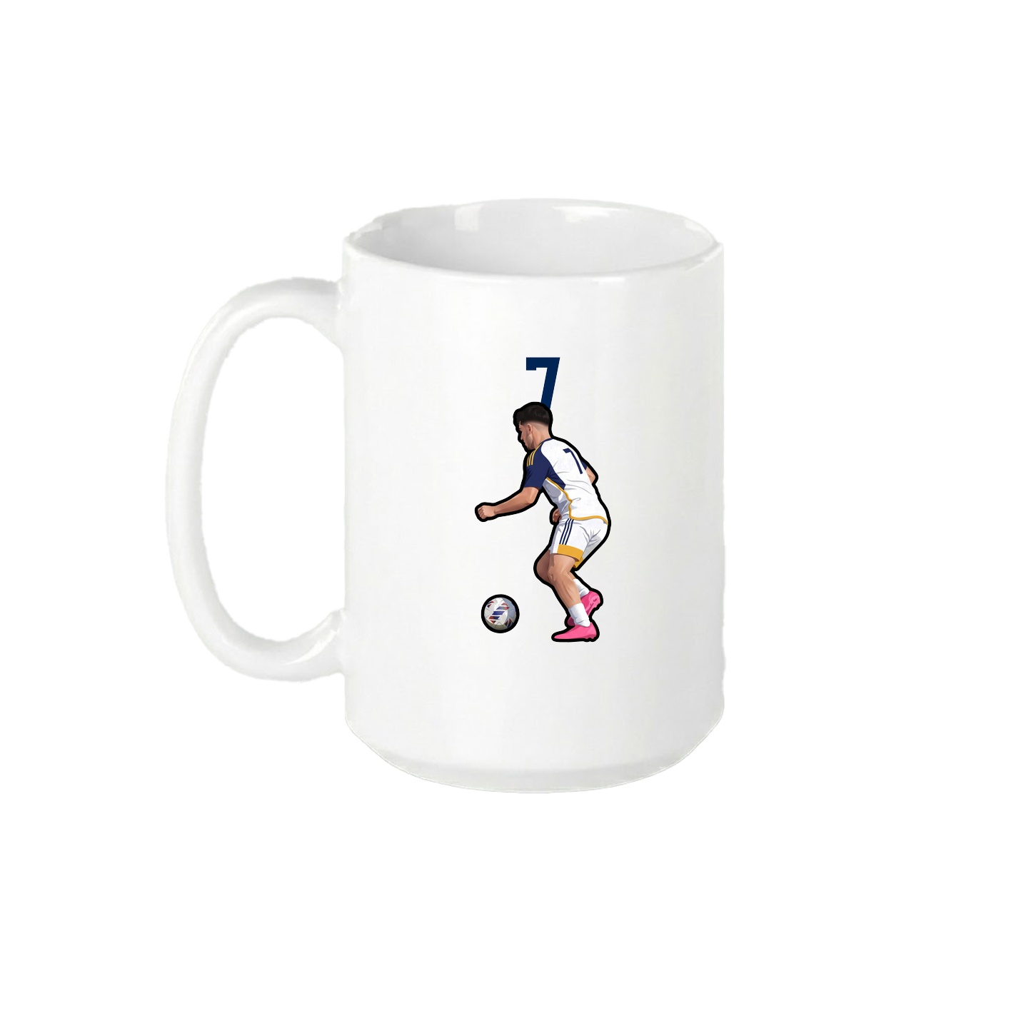 15oz Coffee Mug — Number Top in White