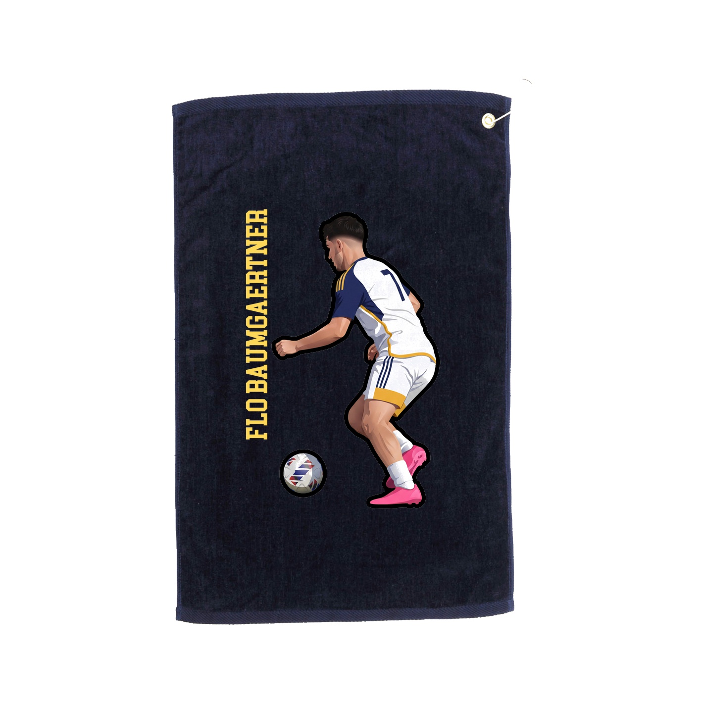 Golf Towel — Name Vertical in Navy