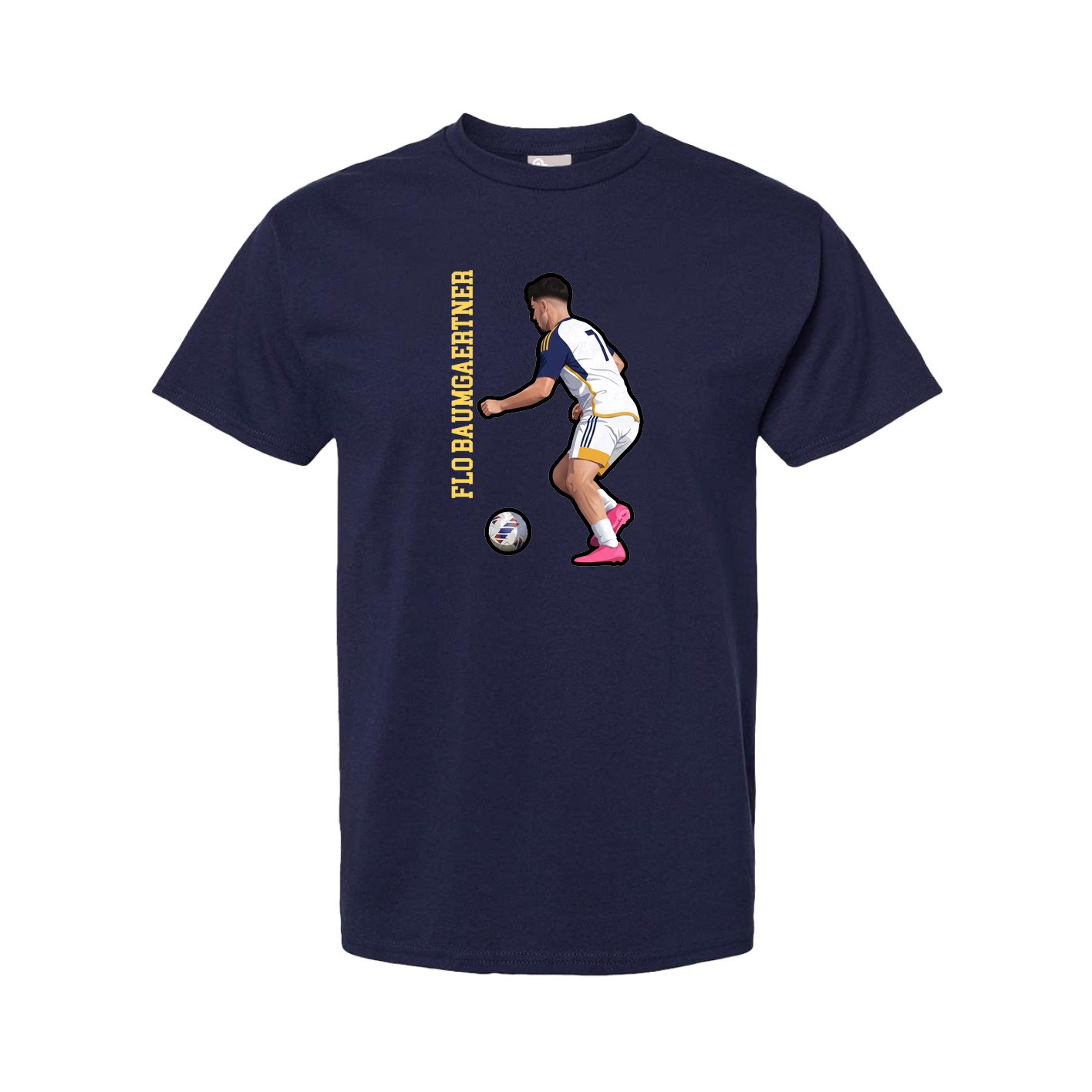 Youth Tee — Name Vertical in Navy