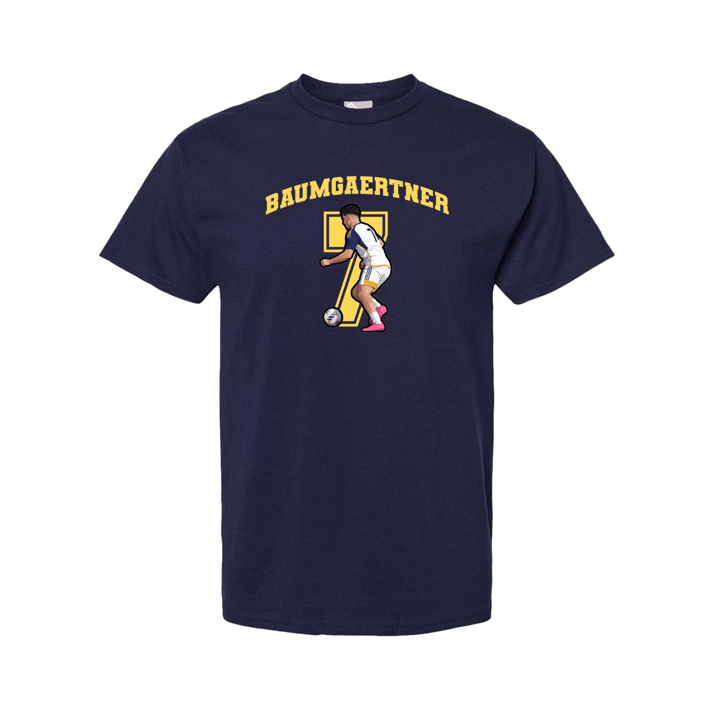 Youth Tee — Number in Navy