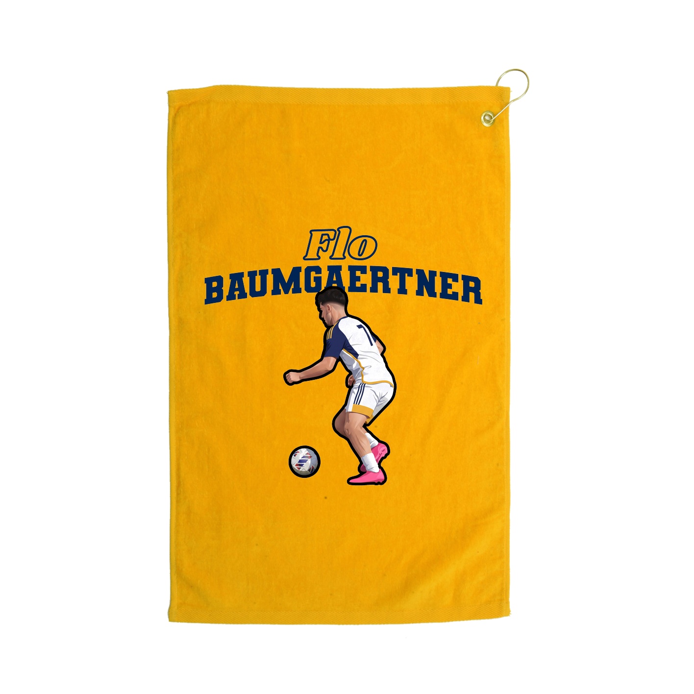 Golf Towel — Name Arch in Gold