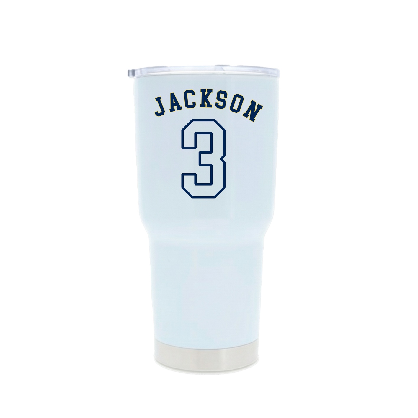 30oz Stainless Steel Tumbler — Shirsey Arch in White
