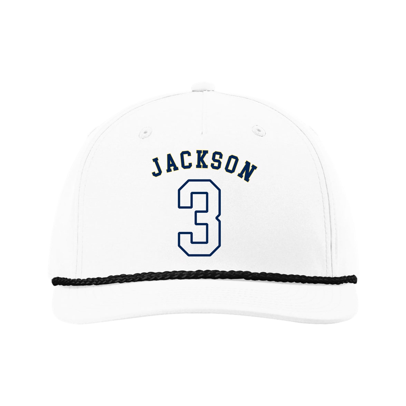 Five-Panel Classic Rope Cap — Shirsey Arch in White