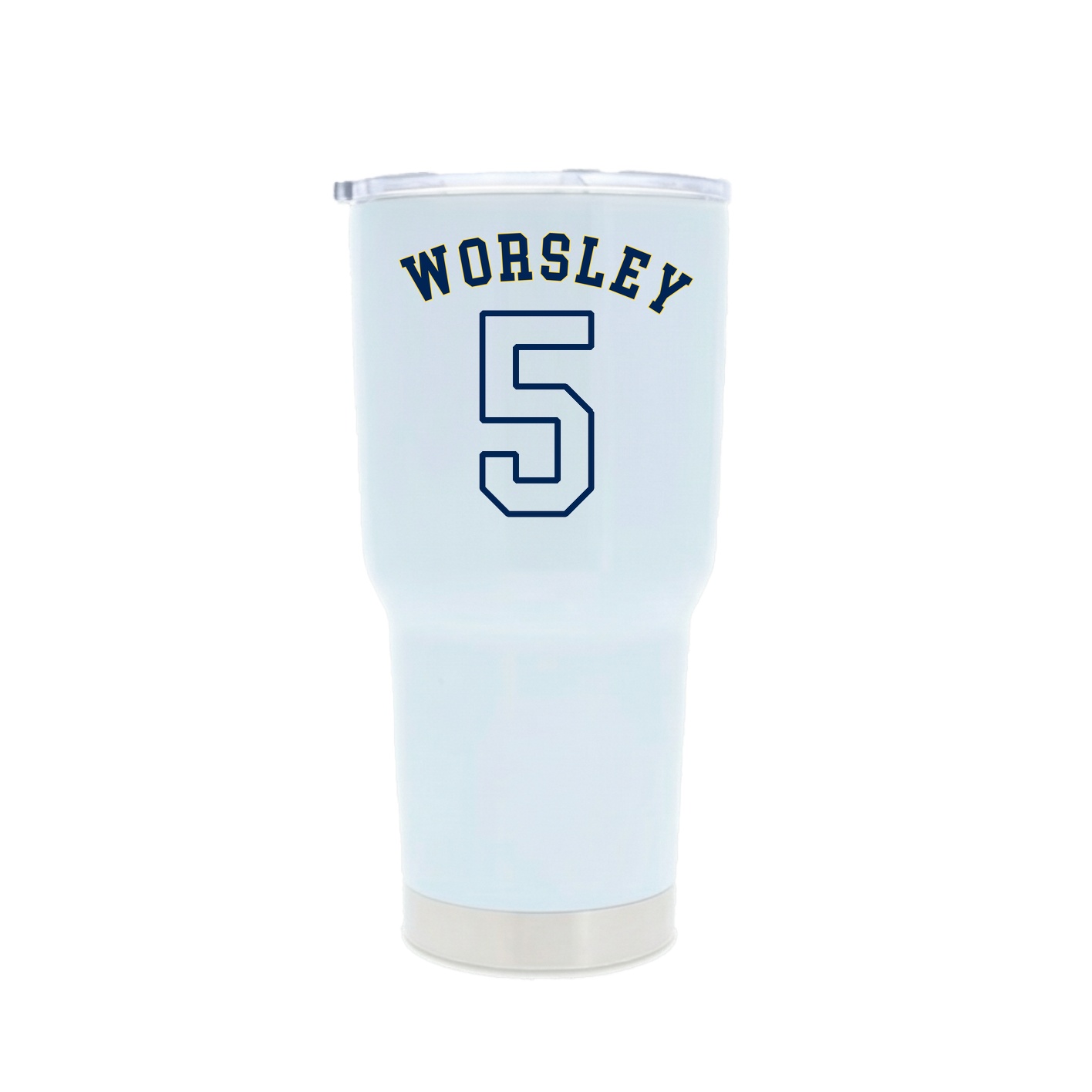 30oz Stainless Steel Tumbler — Shirsey Arch in White