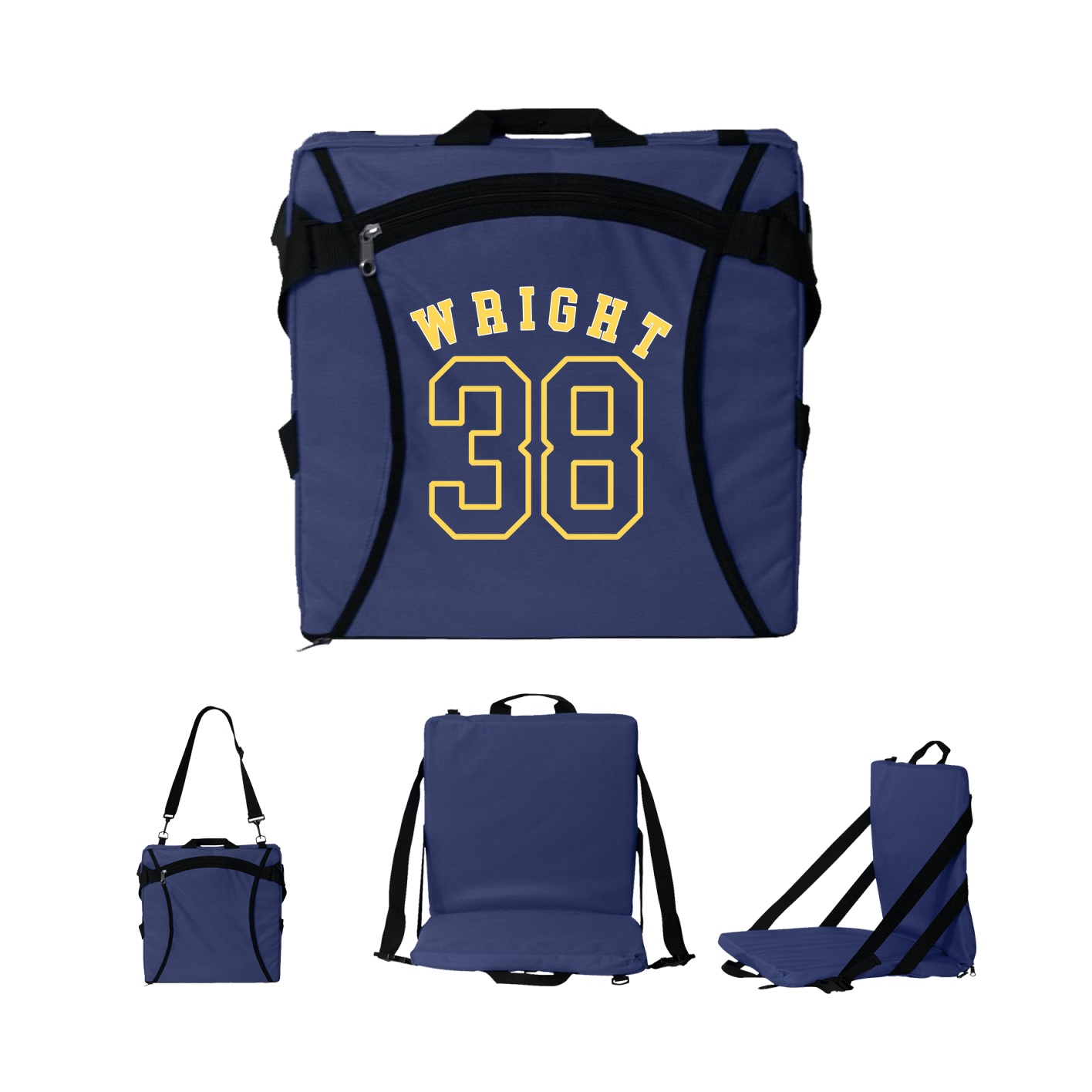 Folding Stadium Seat — Shirsey Arch in Navy