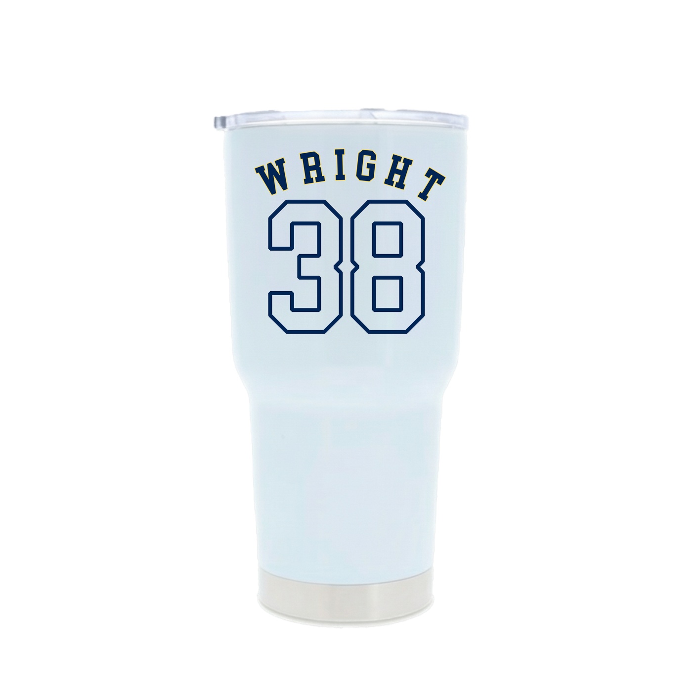 30oz Stainless Steel Tumbler — Shirsey Arch in White