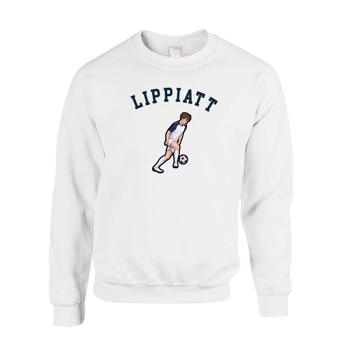 Fleece Crew — Shirsey Arch in White