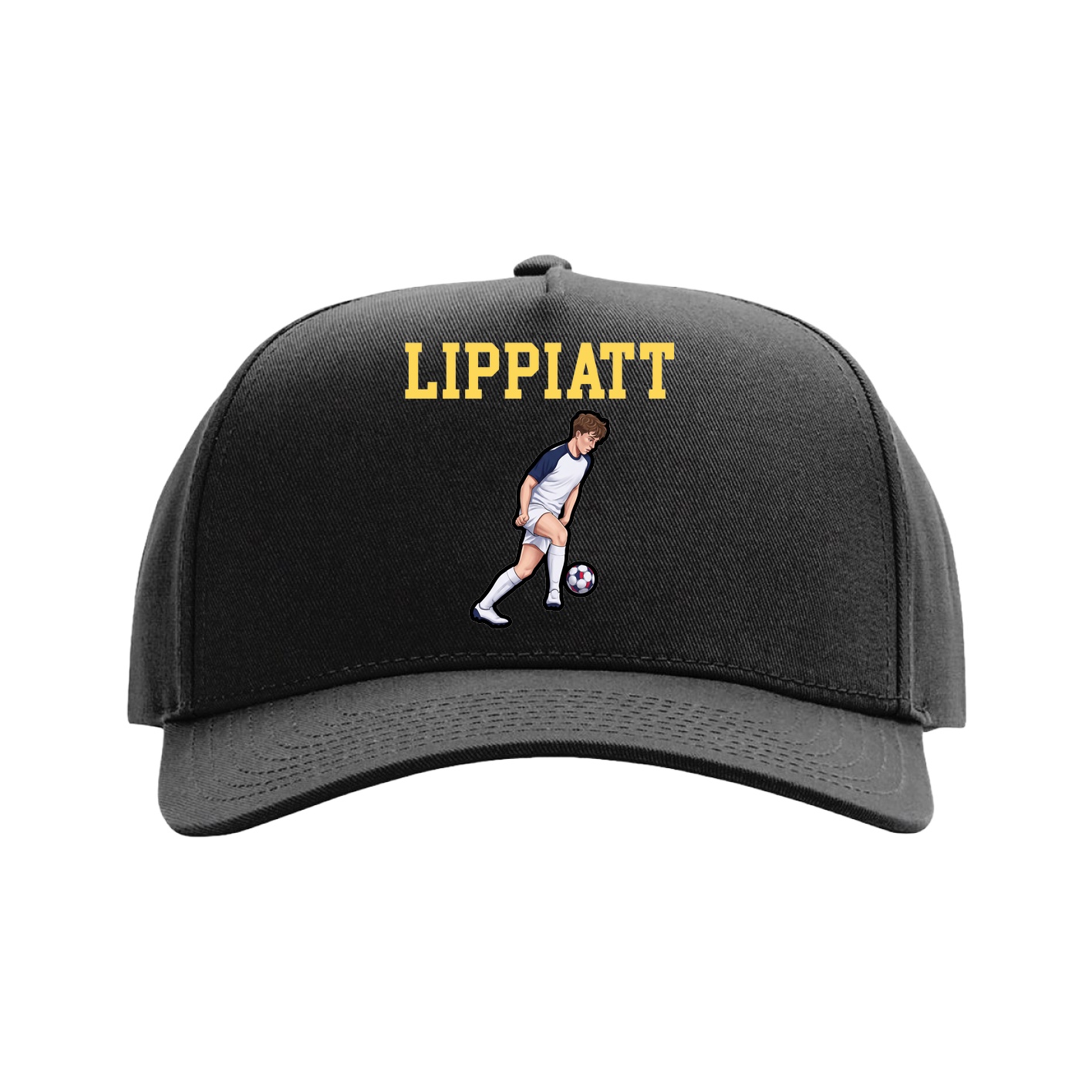 Full Fabric Five-Panel Champ Cap — Shirsey in Black