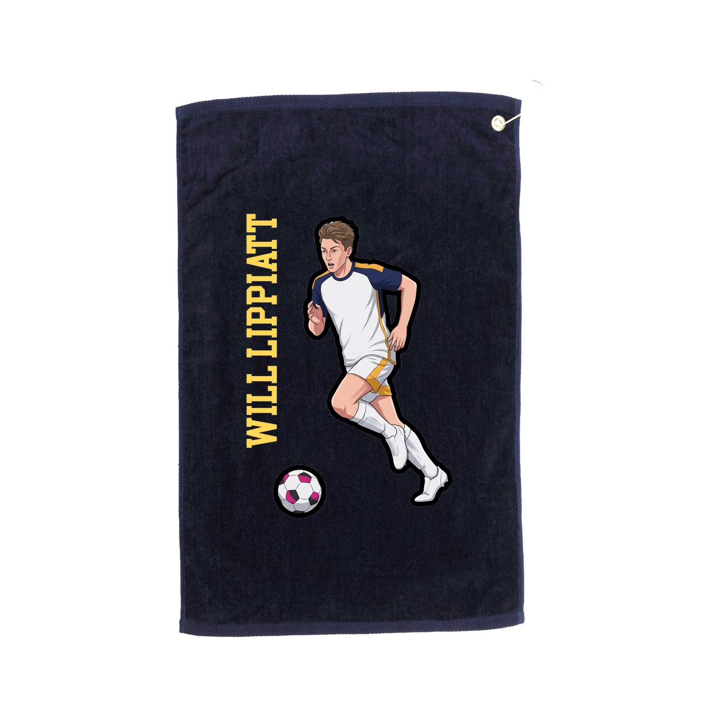 Golf Towel — Name Vertical in Navy