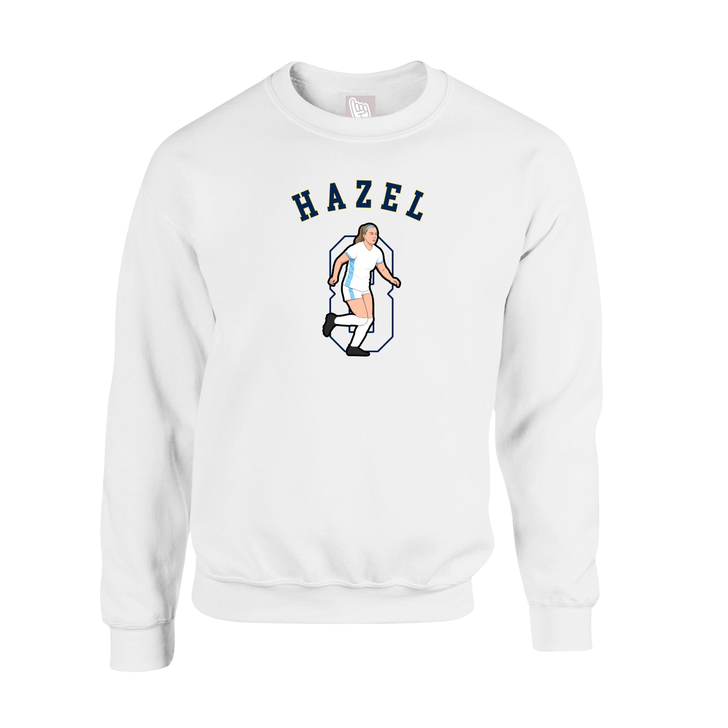Fleece Crew — Shirsey Arch in White