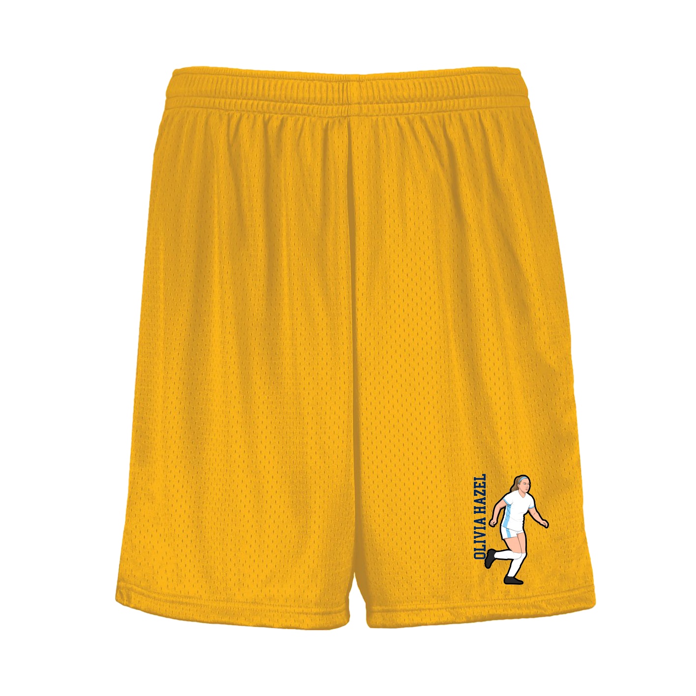 Shorts — Name Vertical in Gold