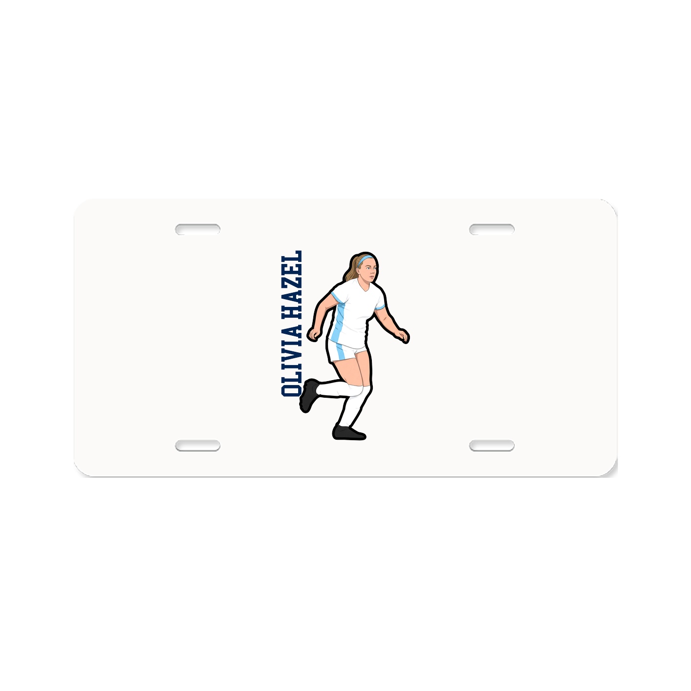 License Plate — Name Vertical in Classic