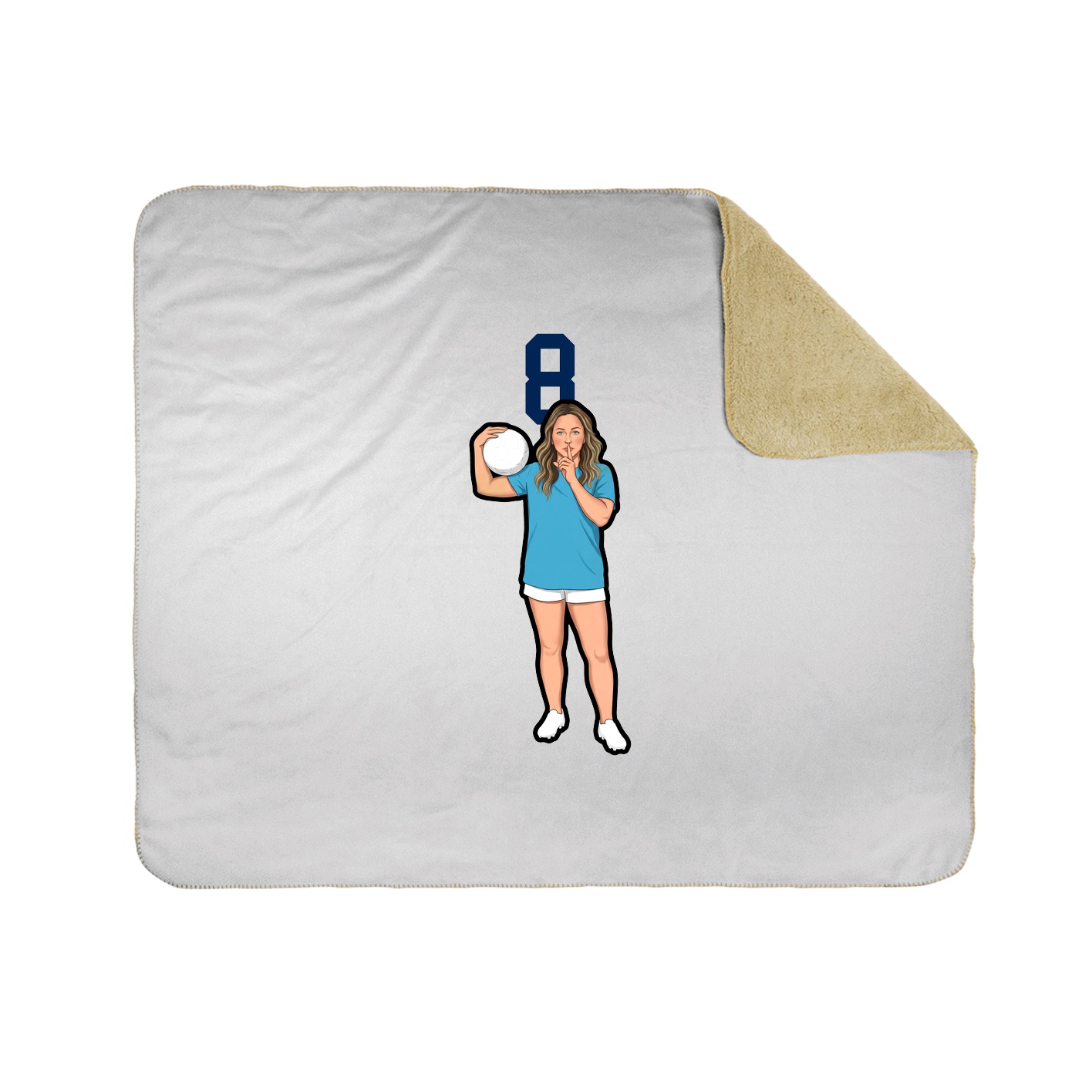 Throw Blanket — Number Top in White