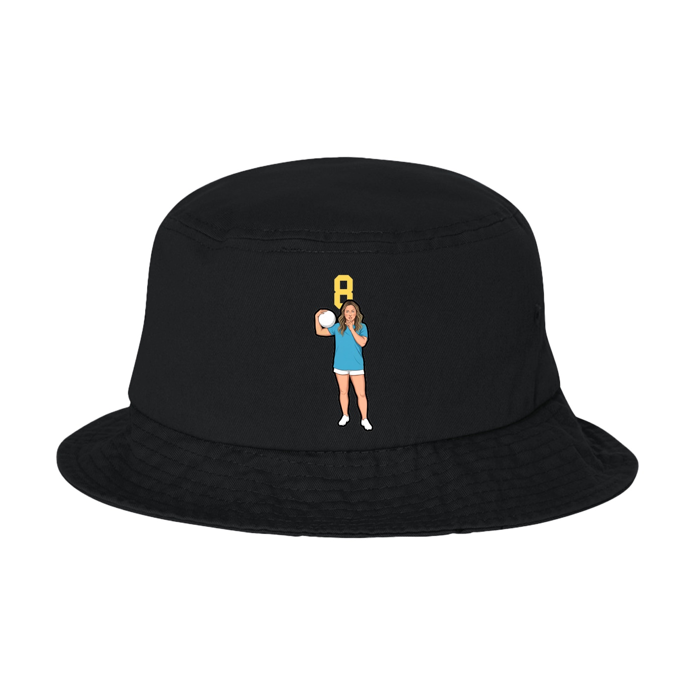 Bucket Cap — Number Top in Black
