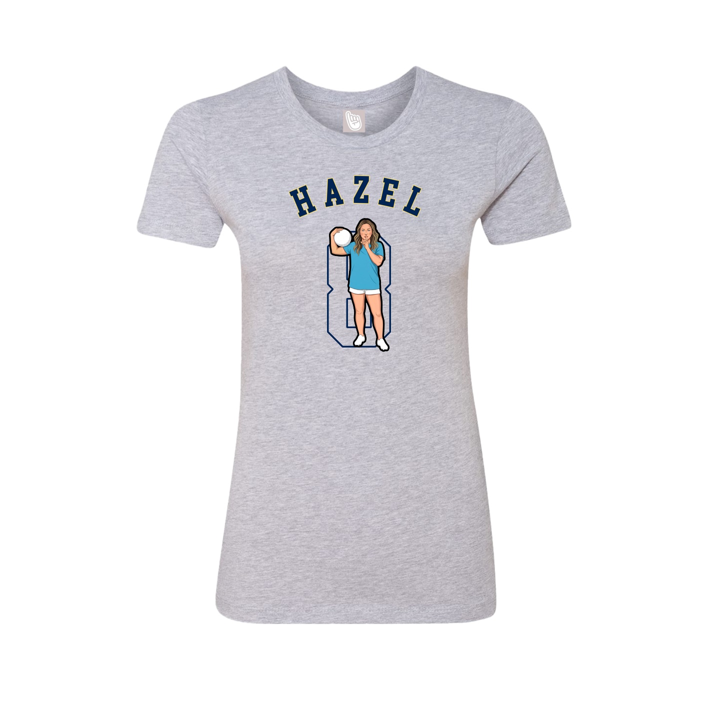 Fitted Women's Tee — Shirsey Arch in Grey