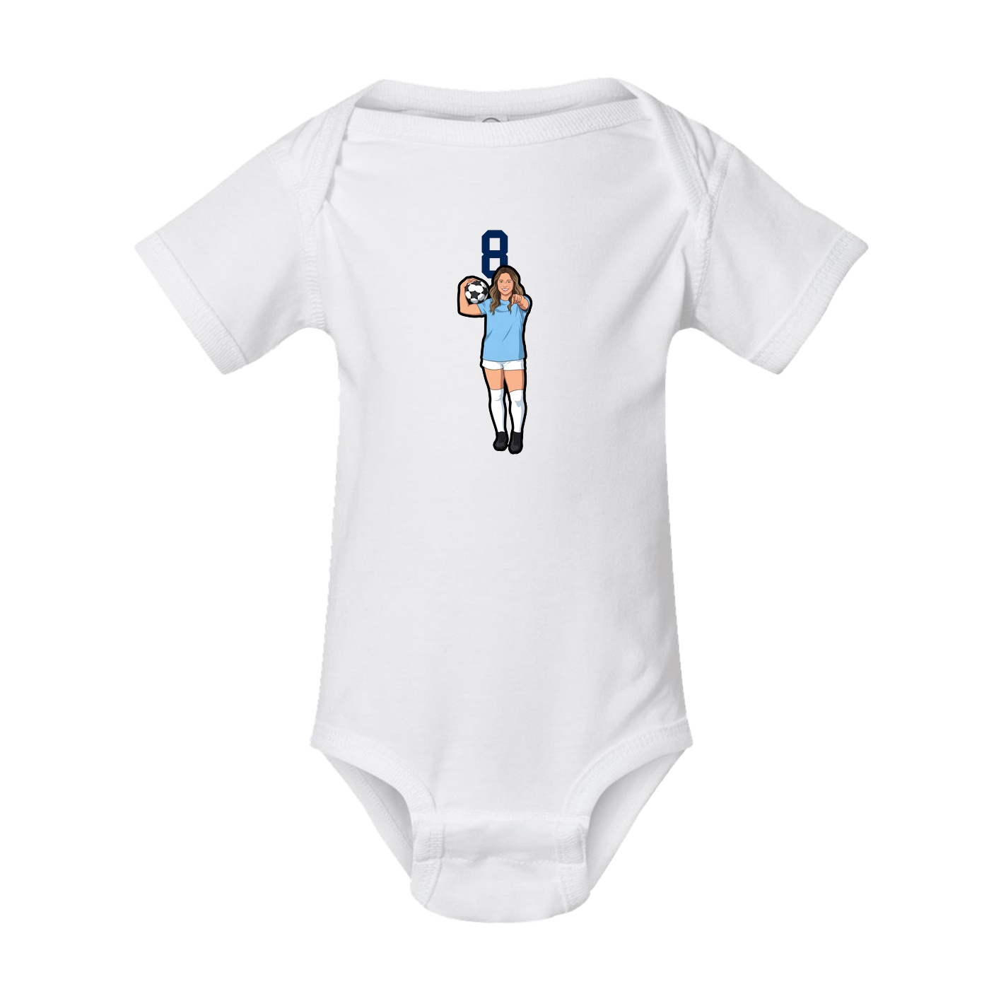 Baby Onesie — Number Top in White