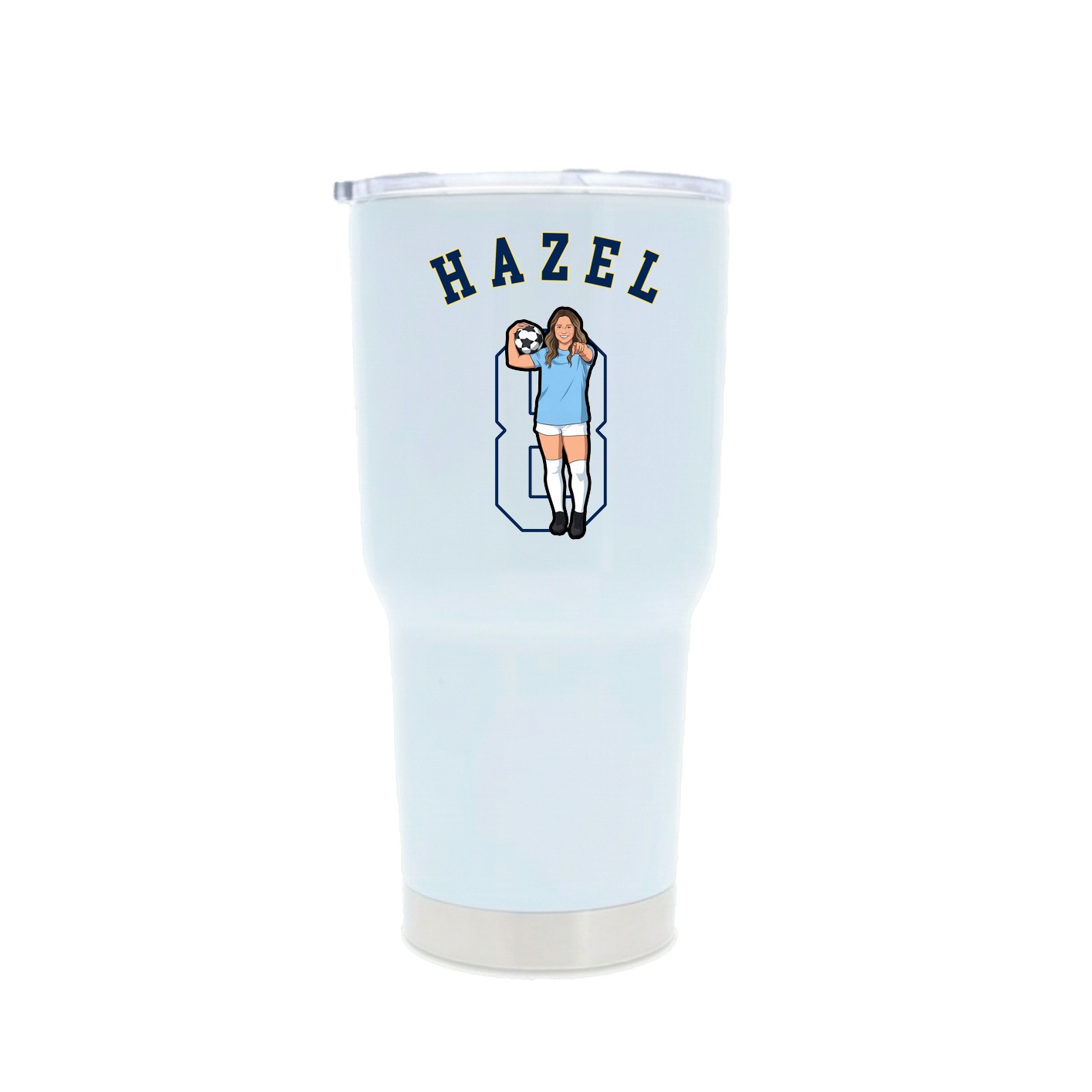 30oz Stainless Steel Tumbler — Shirsey Arch in White