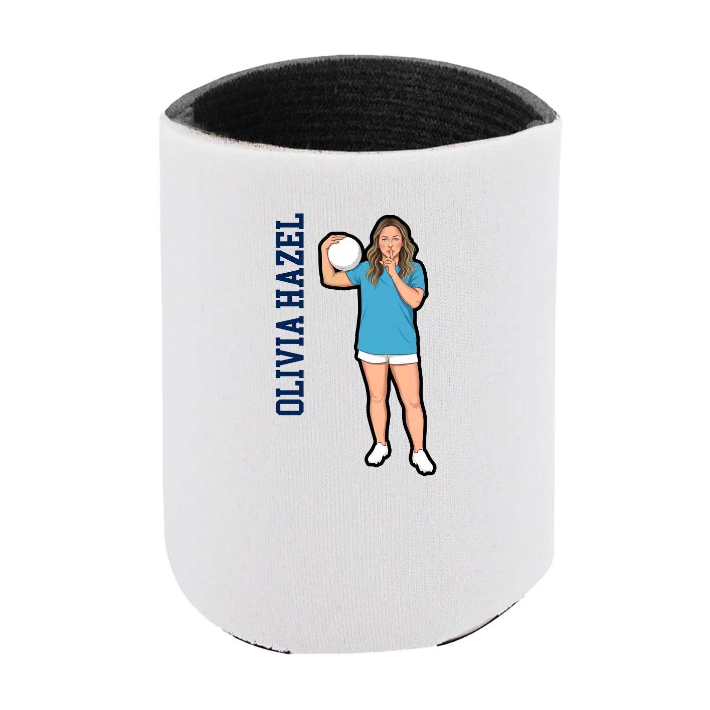 Can Holder — Name Vertical in White