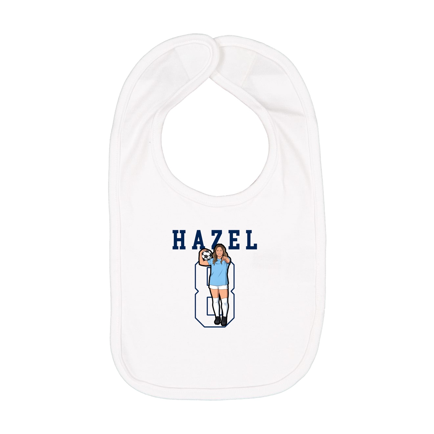 Infant Bib — Shirsey in White