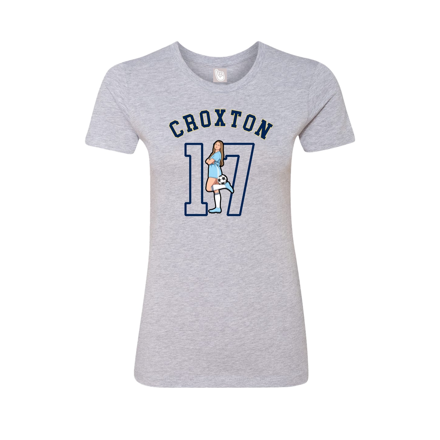 Fitted Women's Tee — Shirsey Arch in Grey