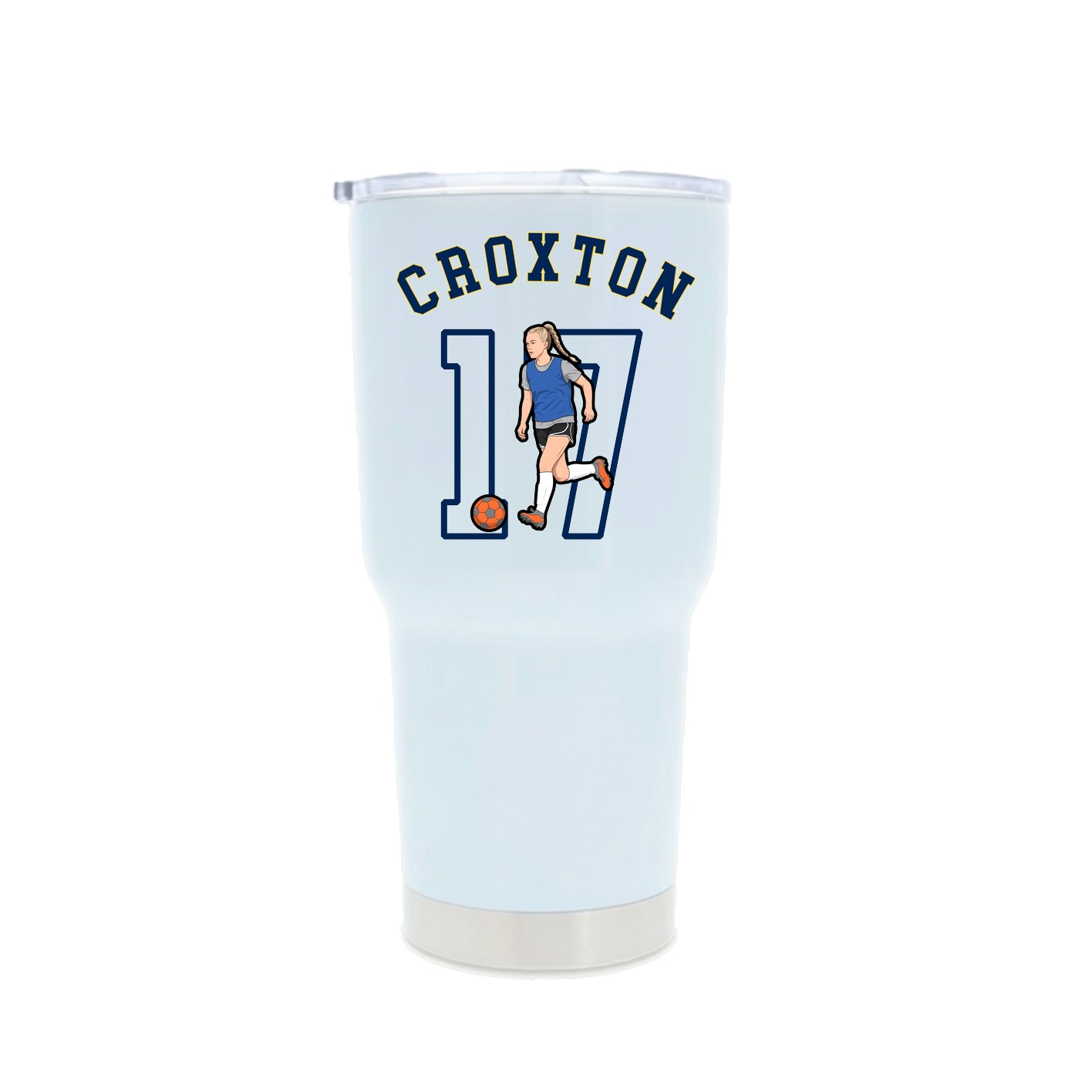 30oz Stainless Steel Tumbler — Shirsey Arch in White
