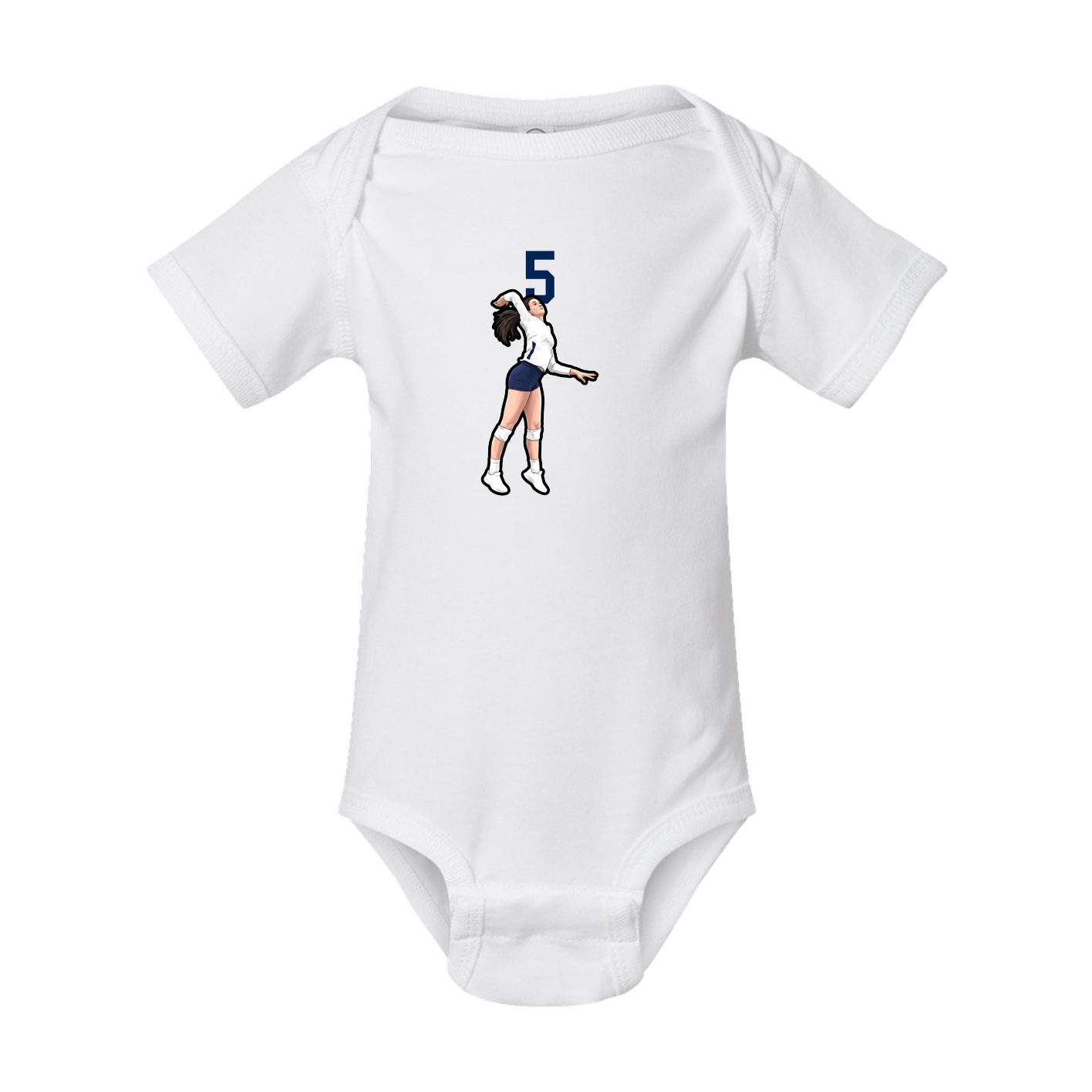 Baby Onesie — Number Top in White