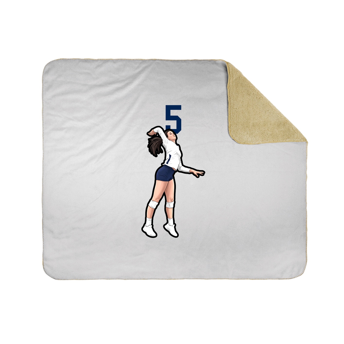 Throw Blanket — Number Top in White