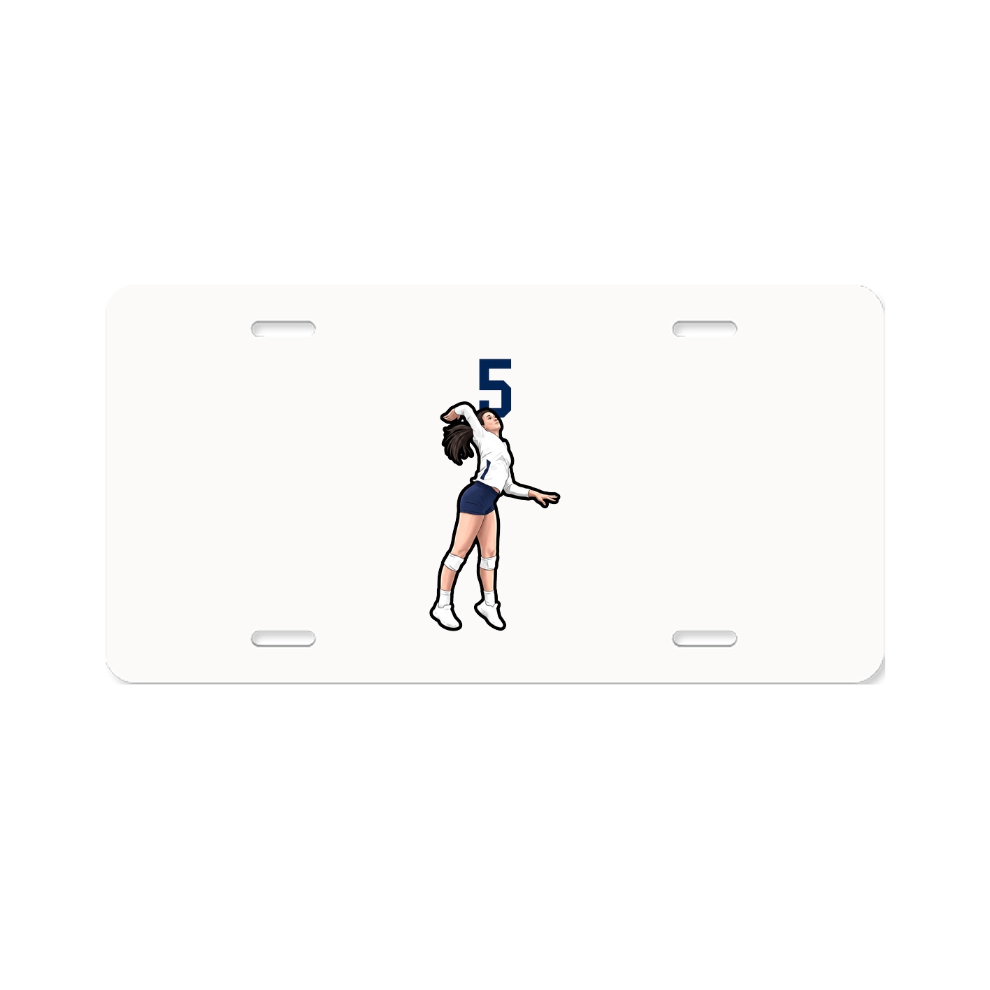 License Plate — Number Top in Classic