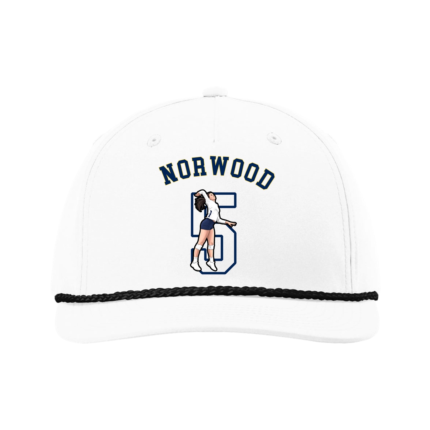 Five-Panel Classic Rope Cap — Shirsey Arch in White