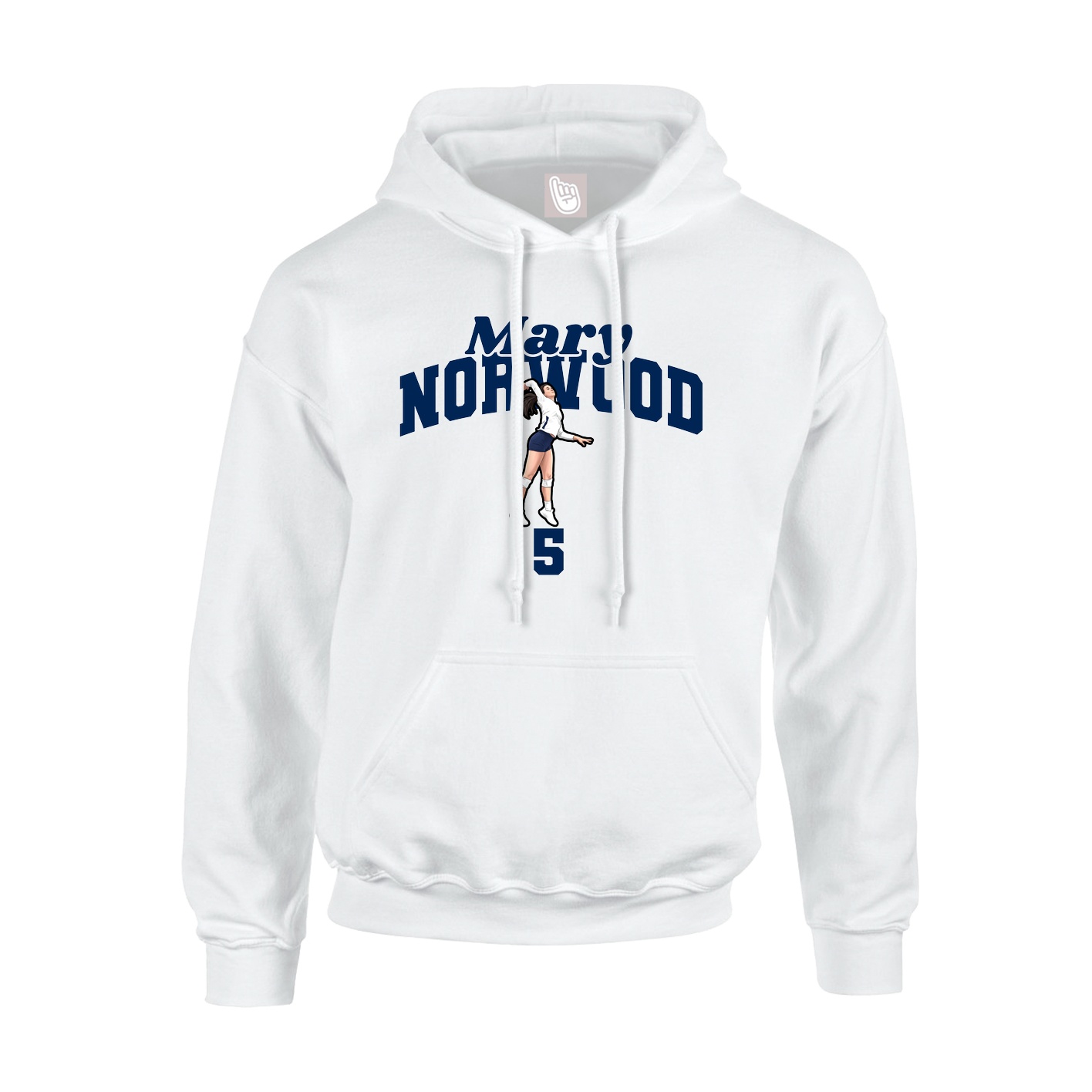 Hoodie — Signature Arch in White