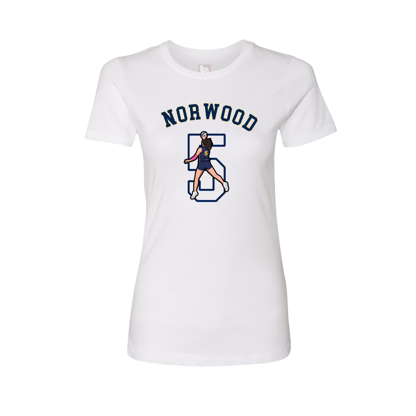 Fitted Women's Tee — Shirsey Arch in White