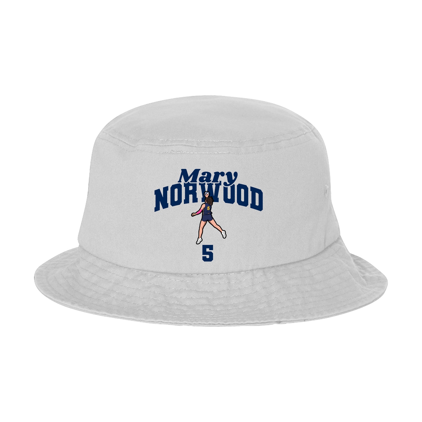 Bucket Cap — Signature Arch in White