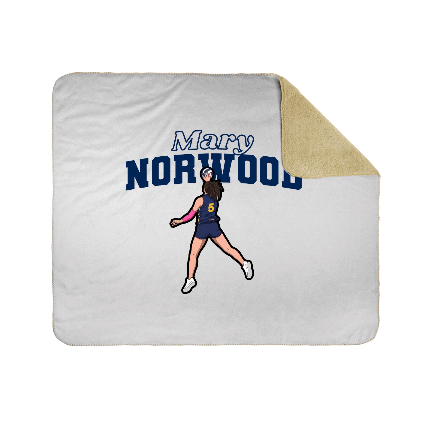 Throw Blanket — Name Arch in White