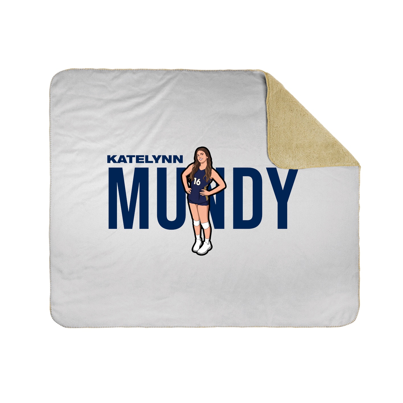 Throw Blanket — Player Name in White